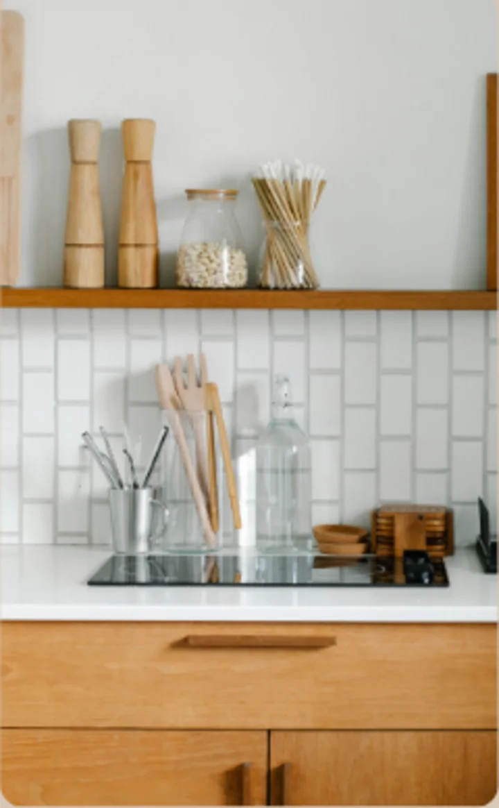 Cleaning supplies arranged for a home clean